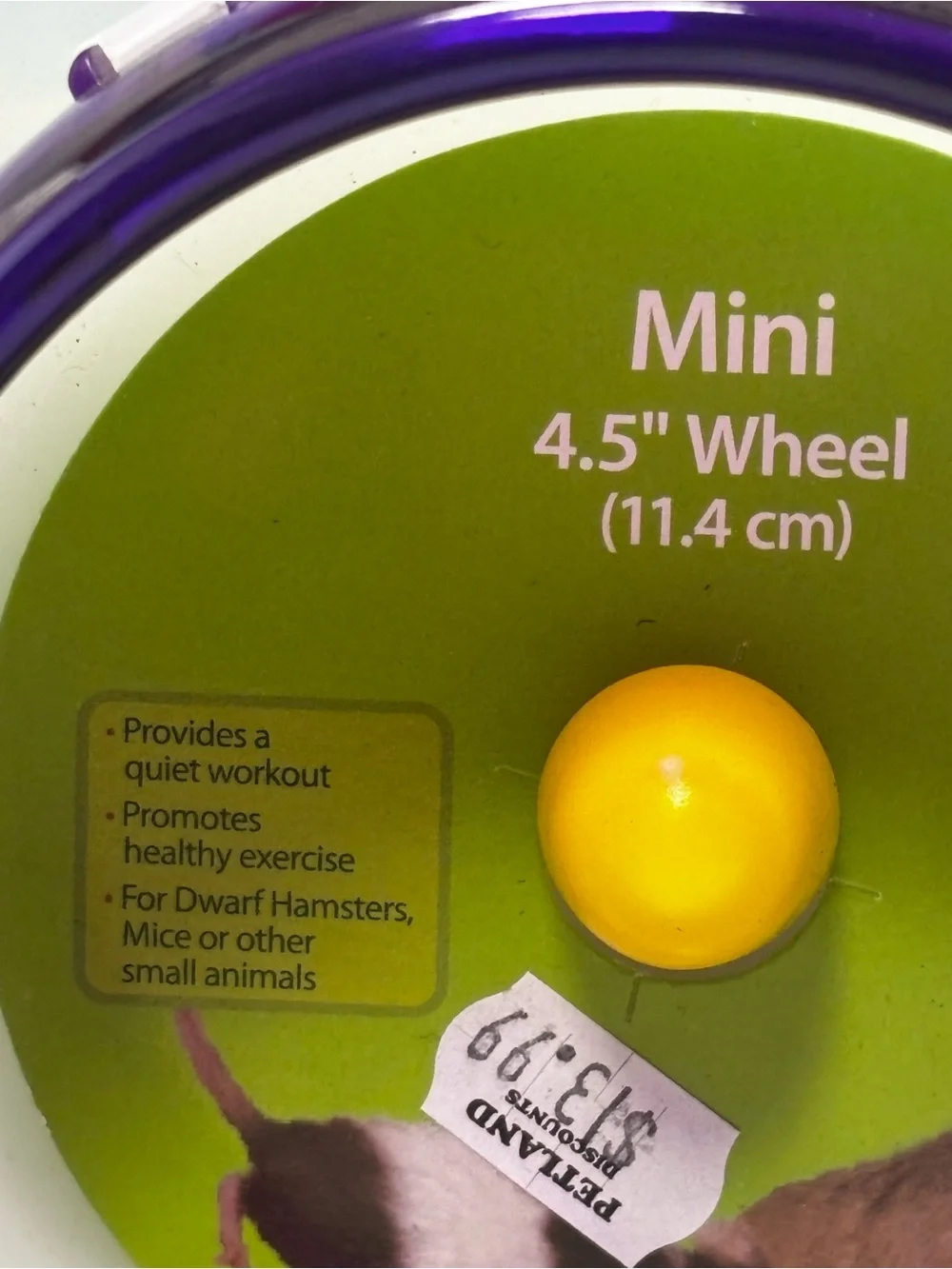 Kaytee Small Animal Premium Quality Exercise Wheel Silent Spinner Purple & White
